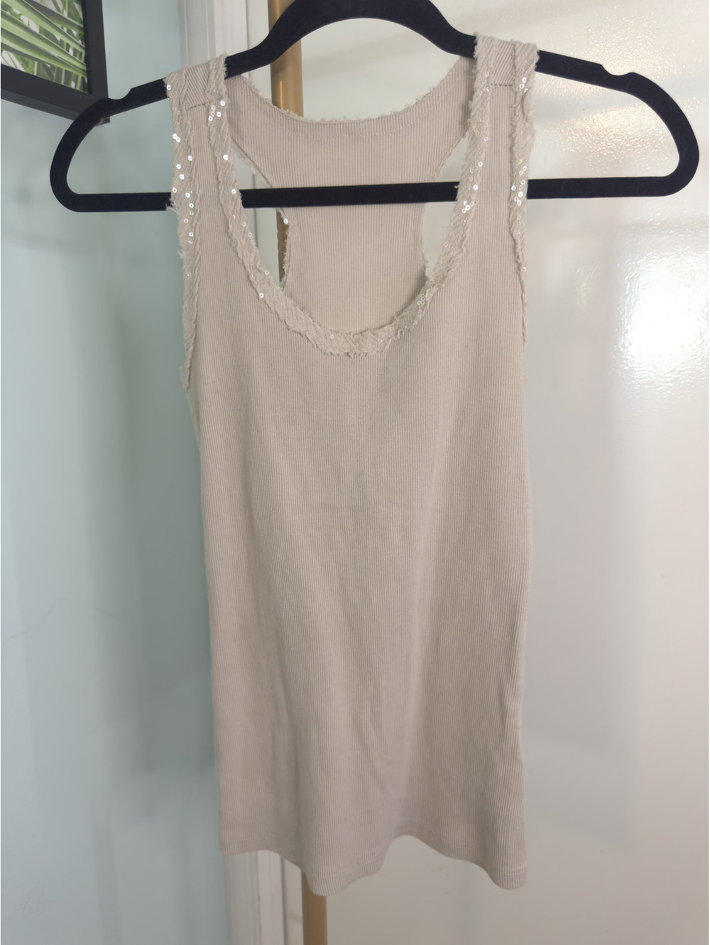 Italian Made Tank With Sequin Embellishments